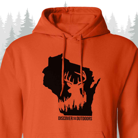 wisconsin deer hunting hoodie blaze orange