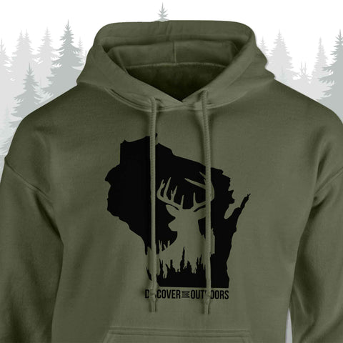 wisconsin whitetail hunting sweatshirt